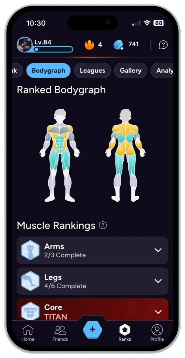 Liftoff workout tracker screen
